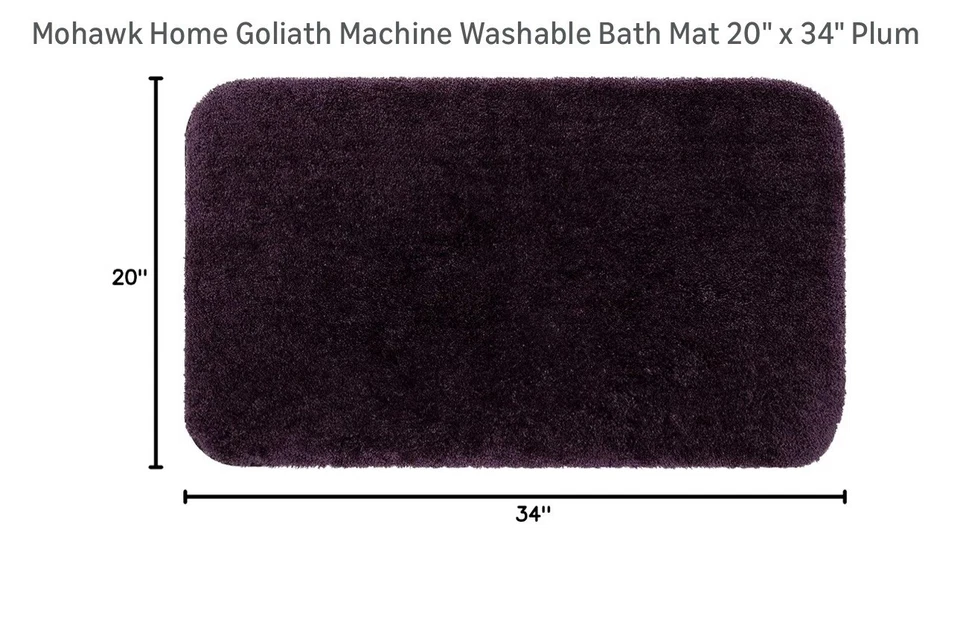 Alfombra de baño lavable Mohawk Home Goliath 20x34 ciruela púrpura alfombra de baño Foto 4 de 4