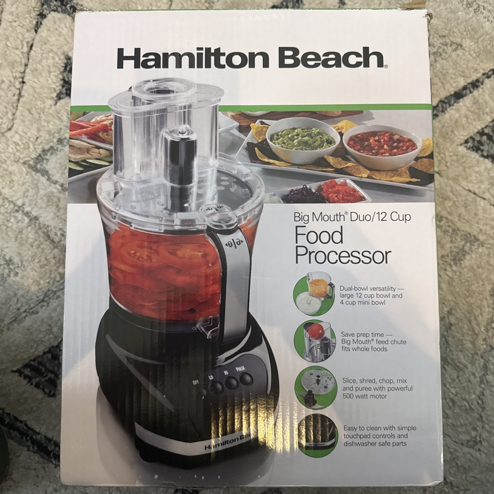 Hamilton Beach 70580 Duo Plus Big Mouth Food Processor - Bla