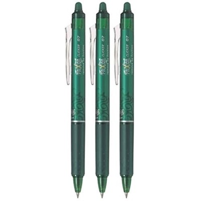 Pilot FriXion Clicker Erasable Gel Pen Fine Point 0.7mm Green Retractable
