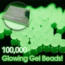 100,000 Glow In The Dark Water Beads for Vase Filler | Hydrogel Gel Décor Beads