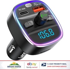 Multi-Function Bluetooth FM Transmitter for Car, Supports Spotify  Apple Music