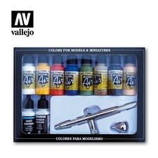 Vallejo Paint 71167 Basic Color Paint  Airbrush Set of 10 