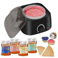 Wax Heater Kit w/ Wax Beans - Hair Removal for Body, Legs, Bikini, Face