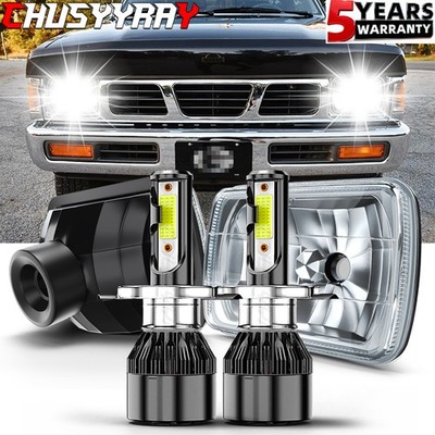 5x7'' 7x6'' inch LED Headlights Hi-Lo Beam For Nissan Pickup Hardbody D21 NX