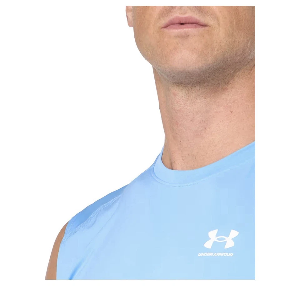 Under Armour  Men's HeatGear Compression Sleeveless T-Shirt XS - Image 3 of 4