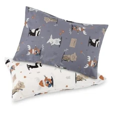  Ergonomic Toddler Pillowcase,(2 Pack) 100% Cotton Pillowscase, Size:14 Style17