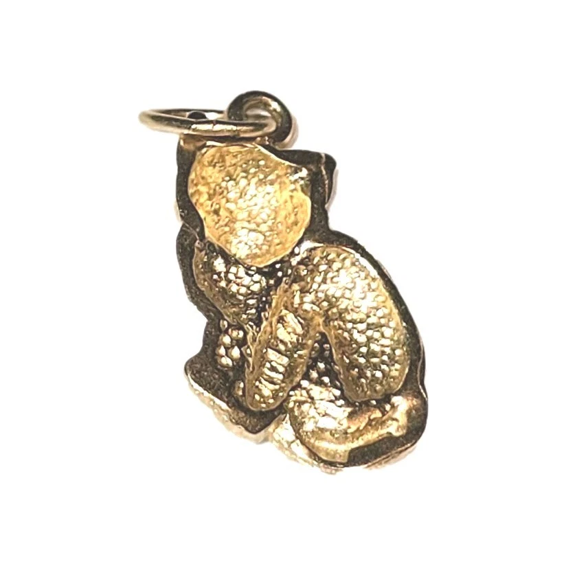 Colgante Diseñador Michael Anthony MA 14K Oro Amarillo Sentado Gato Amante Mascota Foto 3 de 4