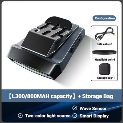 Wave Sensor Dual Color COB Clip On LED Cap Ultra Light Lamp fits Fishing Camping