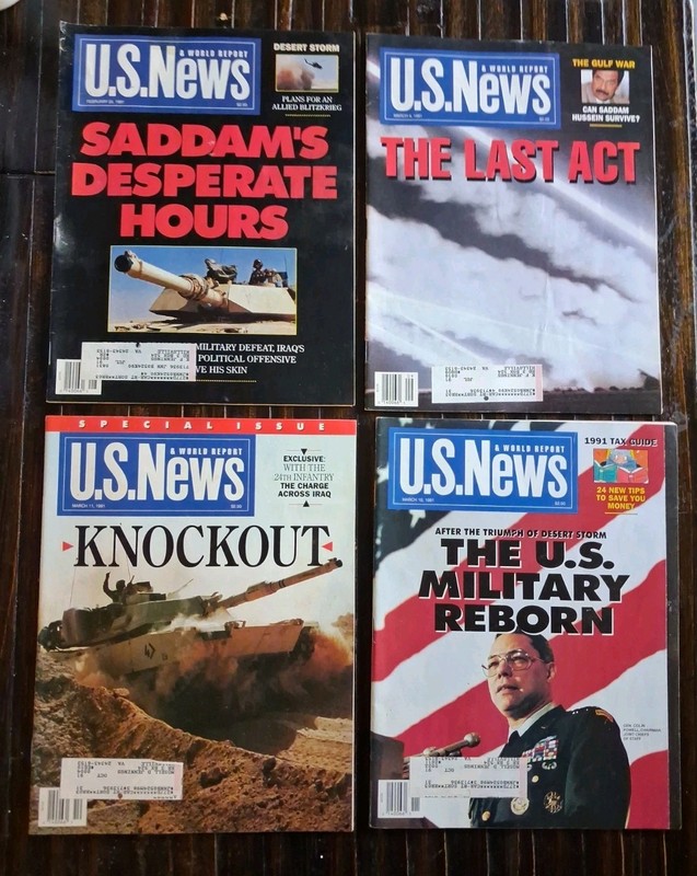 US News & World Report Feb 25-Mar 18 2991- 4 Consecutive Issues Saddam Gulf War