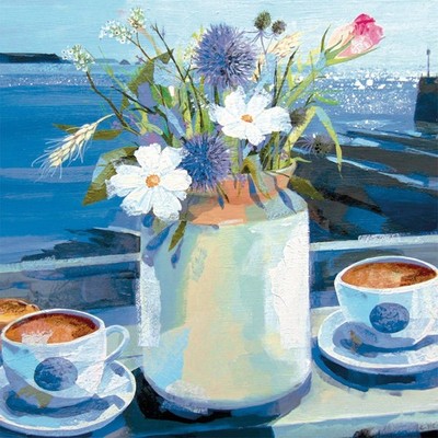 Recycelte umweltfreundliche Karte Co Kunst Blumen Claire Henley