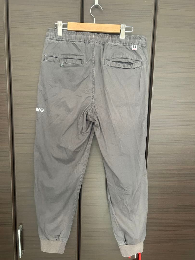 Aape A BATHING APE Cotton Jogger Pants Gray Elastic Waistband M BA0226175 thumbnail 7