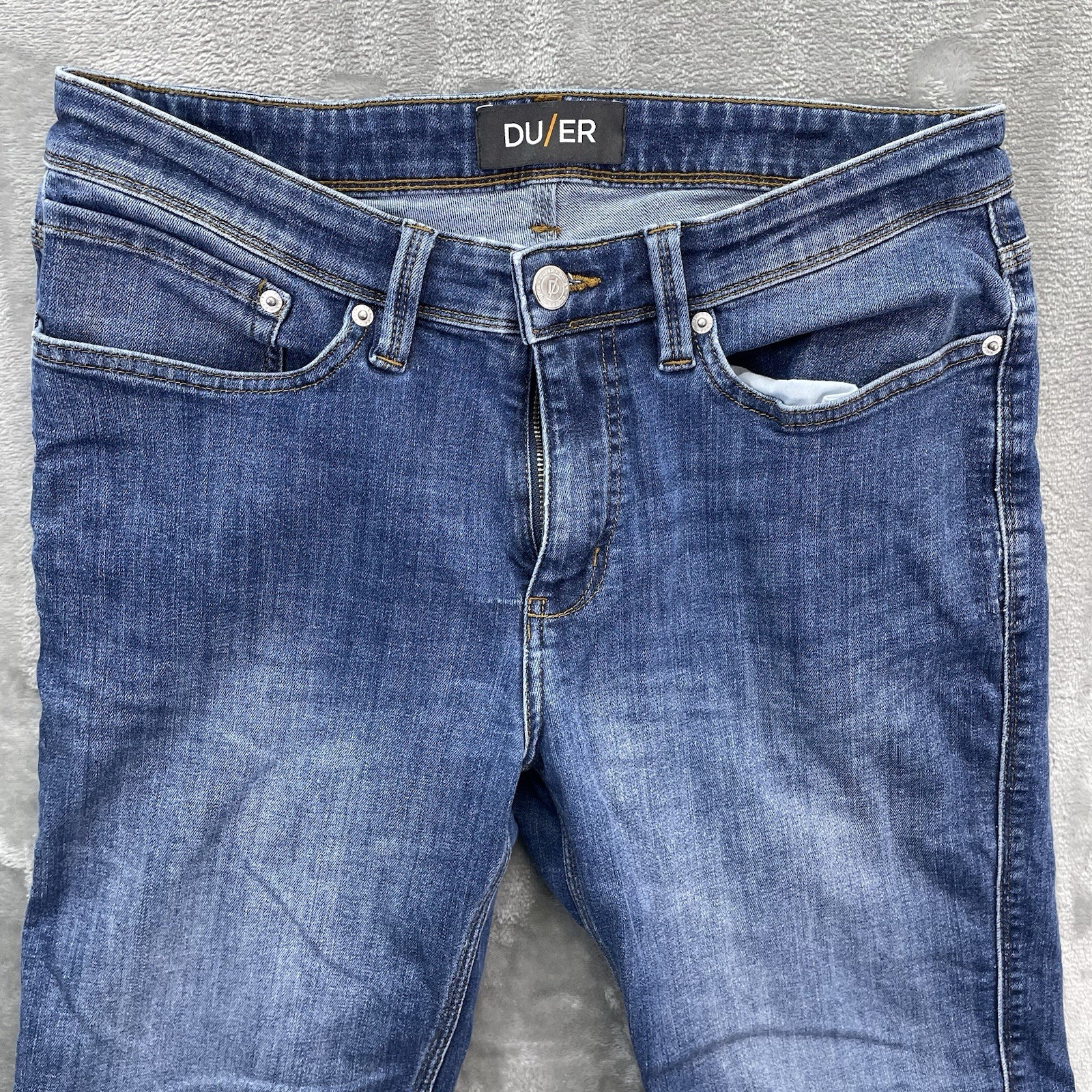 Jeans Duer Du/er Hombre 32x30 Azul l2X Relajado Flex Slim Elastizado Rendimiento LEER