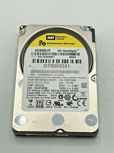 Western Digital WD 300GB 16MB BUFFER 2,5" SATA 2 HDD WD3000BLFS-01YBU4