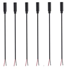 daier 6Pcs 3.5mm Female Jack to Bare Wire Open End TS 2 Pole Mono 1/8inch... 