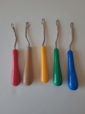 Lot of 5 Vintage Bent Latch Hook Tools For Latch Hook Rugs