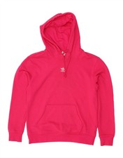 ADIDAS Womens Hoodie Jumper UK 8 Small Pink Cotton CW03