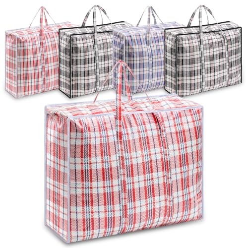 5 Pack XL Extra Large Strong Laundry Storage Bags With  Assorted sizes 