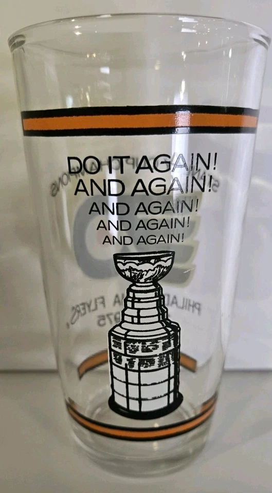 Vidrio de colección Philadelphia Flyers Stanley Cup Champion 1974-75 "Do It Again" 16 oz Foto 2 de 4