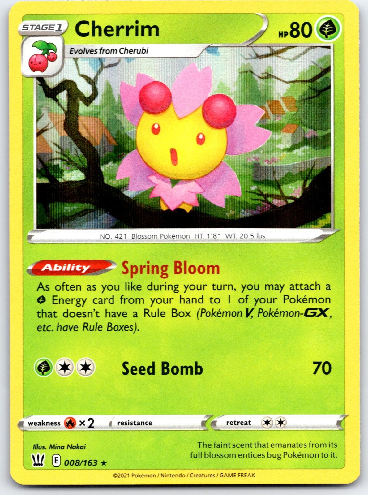 Cherrim 008/163 Holo Rare Battle Styles BST Pokemon LP