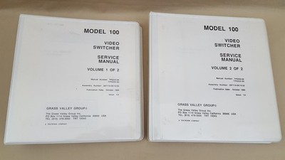 GRASS VALLEY GROUP - MODEL 100 - VIDEO PRODUCTION SWITCHER  SERVICE MANUAL  1989