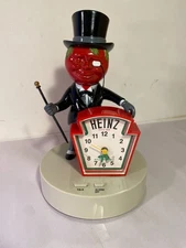 Vintage Heinz 57 Mr. Aristocrat Tomato Man Talking Clock - HJ Heinz Co