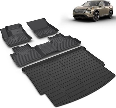 Nissan Rogue Floor Mats Cargo Liner 2021-2026 All Weather TPE Full Set Trunk Mat
