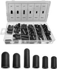 105PCS Vacuum Cap Assortment Kit, 6 Sizes Rubber Vacuum Caps Kit with ID from 5/