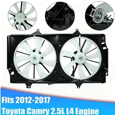 AC Dual Condenser Radiator Cooling Engine Fan For 2012-2017 Toyota Camry 2.5L L4