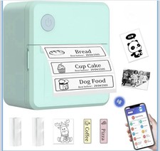 Bluetooth Label Maker Thermal Sticker Printer iOS Android + 2 Rolls Waterproof