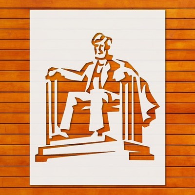 Reusable Abraham Lincoln Memorial Plastic Stencil Template - StencilAir