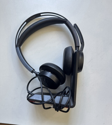 Poly Voyager Focus 2 Bluetooth On-Ear Headset mit Boom-Mikrofon, Schwarz