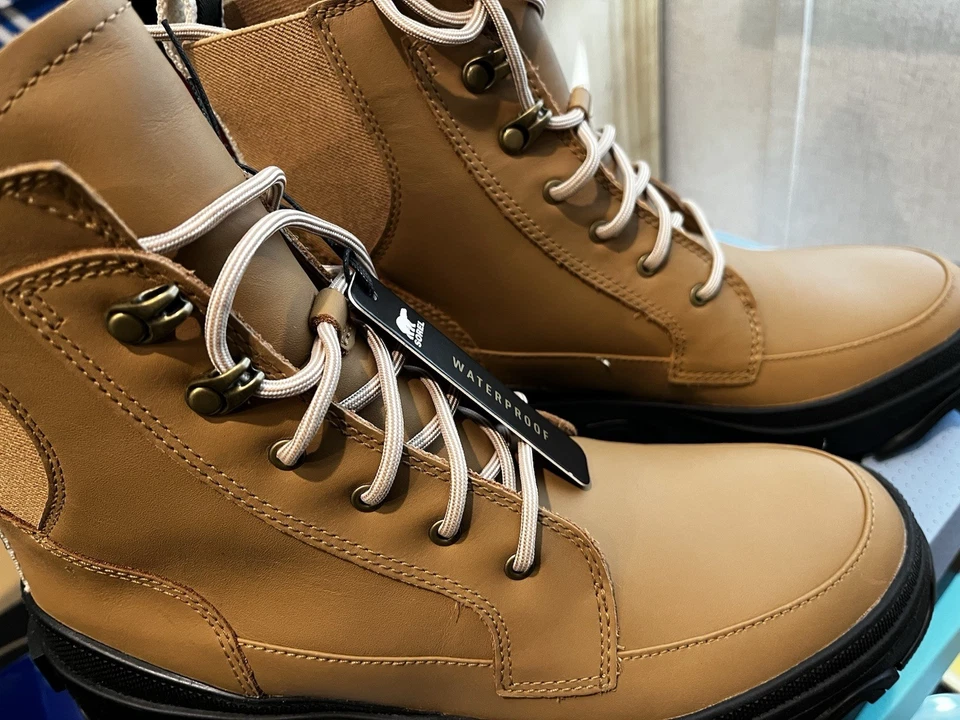 Botas de cuero Sorel para mujer Brex con suela de encaje impermeables NL4305-253 talla 8 nuevas Foto 2 de 4