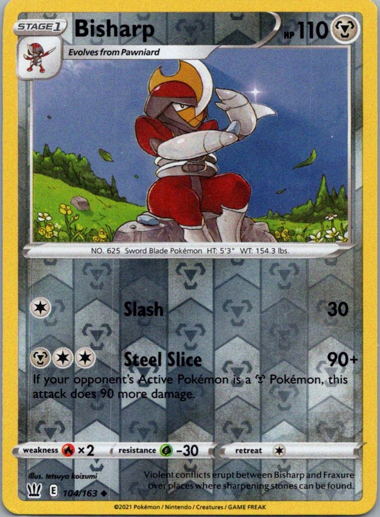 Pokemon TCG Bisharp 104/163 Battle Styles Rev Holo NM