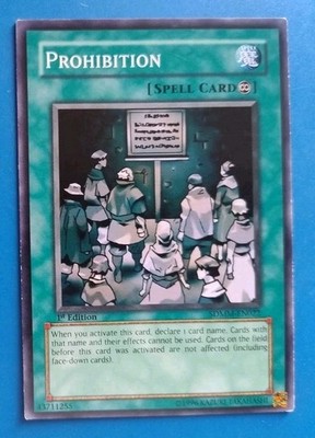 Lightly Played Yugioh Prohibition - 1st Edition - SDMM-EN022 - Common