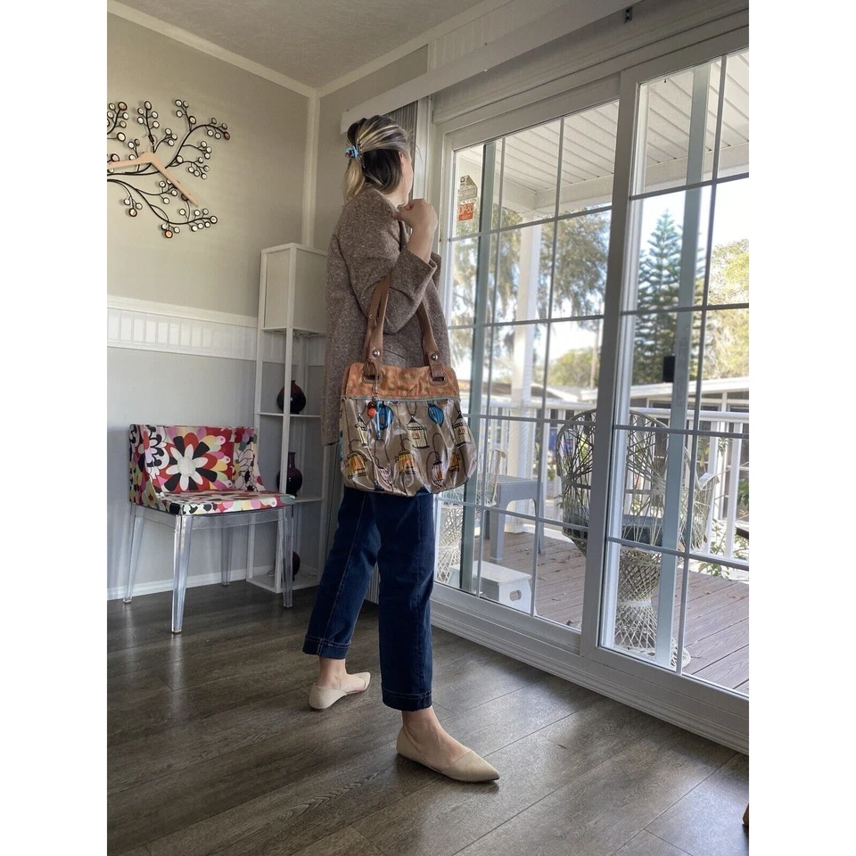 Bolso Cartera Fossil Key-per Vintage Jaula de Pájaros Cuero Sintético Foto 2 de 4