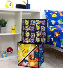 Pokemon 2 Pack Storage Box PowPow Kids Organiser Box 30 x 30 x 30cm Storage Box