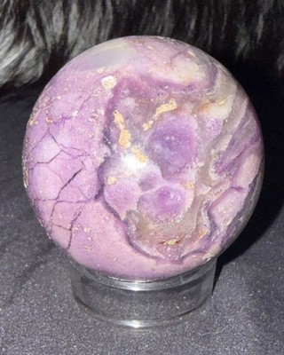 Phosphosiderite Crystal Sphere 62mm- 400g Wispy Purple High Quality Specimen