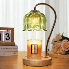 Flower Candle Warmer Lamp with Timer & Dimmer - Fits All Jar Scented Candles ...