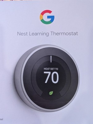 Nest Learning Thermostat - 3rd Generation Stainless Steel T3007es