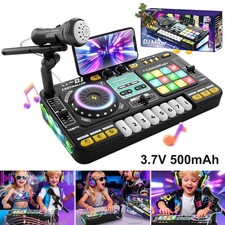 DJ-Controller Audio Mixer Mixer DJ-Pult USB-aufladbar mit Mikrofon Geschenk