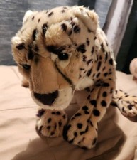 FAO Schwarz 30" Cheetah Plush Large Realistic Toys R Us Vintage Big Cat Stuffy