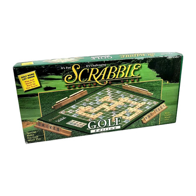 Scrabble Golf Edition Crossword Game  - Never Played - Factory Sealed Wood Tiles