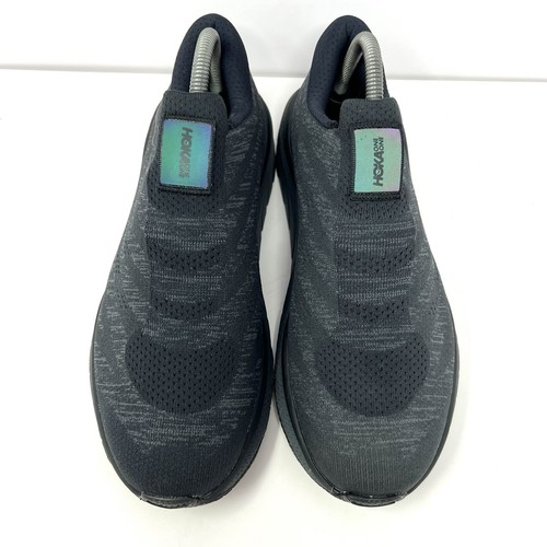 Zapatilla deportiva Hoka One para mujer Cavu 3 sin cordones talla 9 negra 1106485 bdsd usada en excelente estado - Imagen 2 de 7