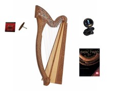 Roosebeck Minstrel Harp 29-String w/ Full Chelby Levers Book Tuner