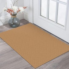 KOZYFLY Tapis de Zone Lavable 2x3 Pieds Petit Tapis d'Entrée Tapis de Jet avec Caoutchouc Ba...