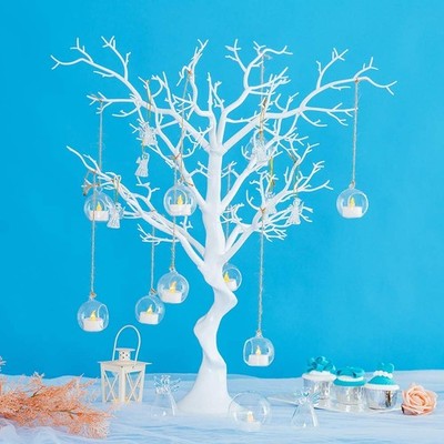 White Artificial Tree Centerpiece For Wedding Party Christmas Easy Assembly