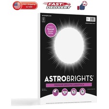 Bright White Cardstock, 8.5" x 11", 65 lb, 75 Sheets