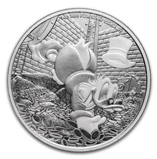 Niue 2 $ 2025 1 Oz Scrooge McDuck / Dagobert Duck  Silber 999 ST