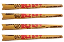 😎4x RAW CLASSIC SUPERNATURAL SIZE UNREFINED ROLLING PAPERS✨ 1 CONE PER PACK 👀