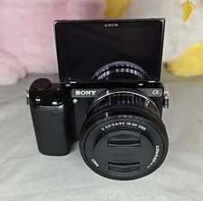 Sony Alpha NEX-5T Mirrorless Digital Camera with 16-50mm Lens Black 95 New